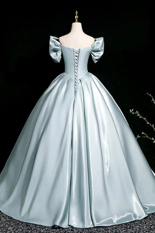 Long Prom Dress A-Line Off the Shoulder Evening Party Dress simple gentle atmospheric and unique desi Brin by YiHuiw