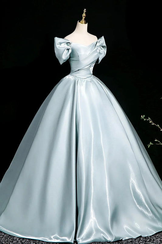 Long Prom Dress A-Line Off the Shoulder Evening Party Dress simple gentle atmospheric and unique desi Brin by YiHuiw