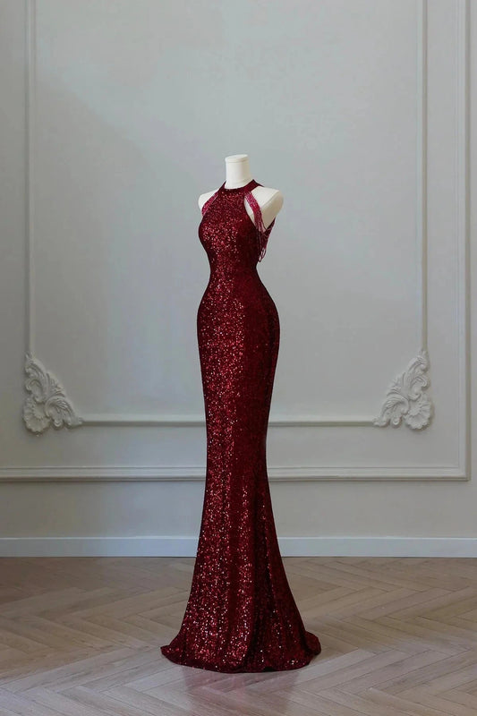 Long Prom Dress Mermaid Evening Party Dress simple gentle atmospheric and unique desi Brin by YiHuiw