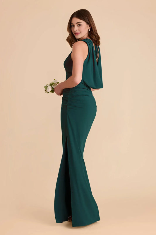 Mermaid Cowl Neck Sleeveless Floor-Length Wedding Dress - Yihuiw by Yihuiw