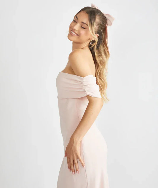 Mermaid Off-Shoulder Satin Wedding Dress - Yihuiw by Yihuiw