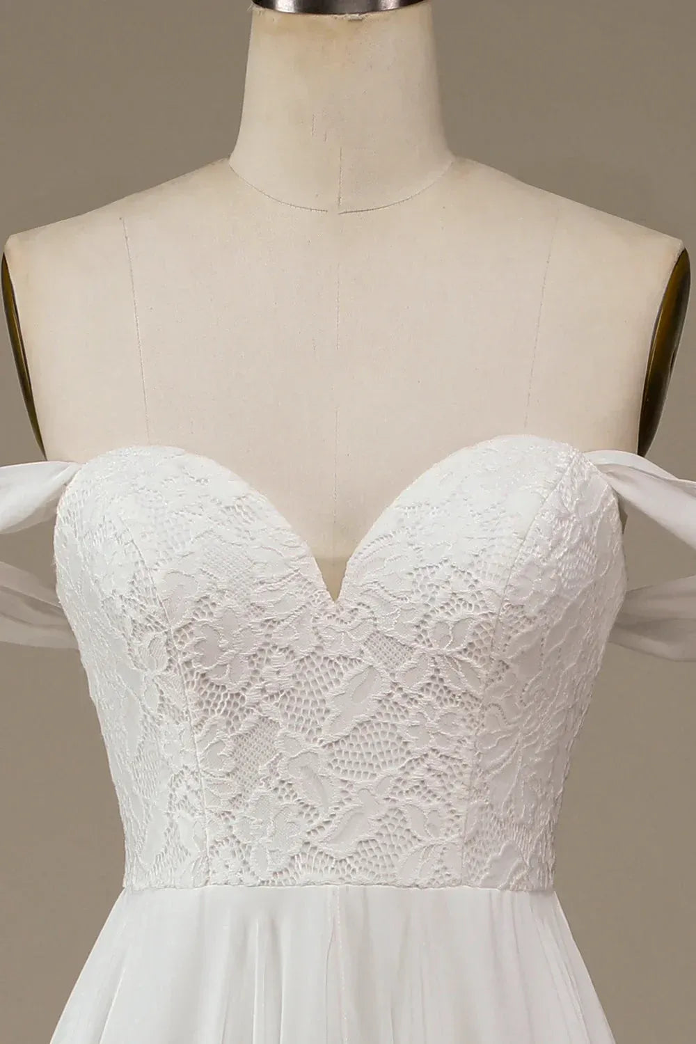 A-Line Sweetheart Chiffon Ruffled Wedding Dress - Yihuiw by Yihuiw