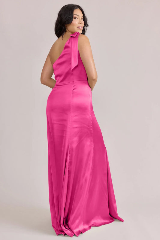 Mermaid One-Shoulder Satin Backless Wedding Dress - Yihuiw by Yihuiw