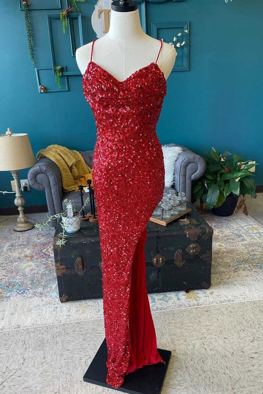 Mint Green Sparkly Mermaid Prom Dress Long Backless Evening Dresses simple gentle atmospheric and unique desi Bring summer colors to enhance whiteness by YiHuiw