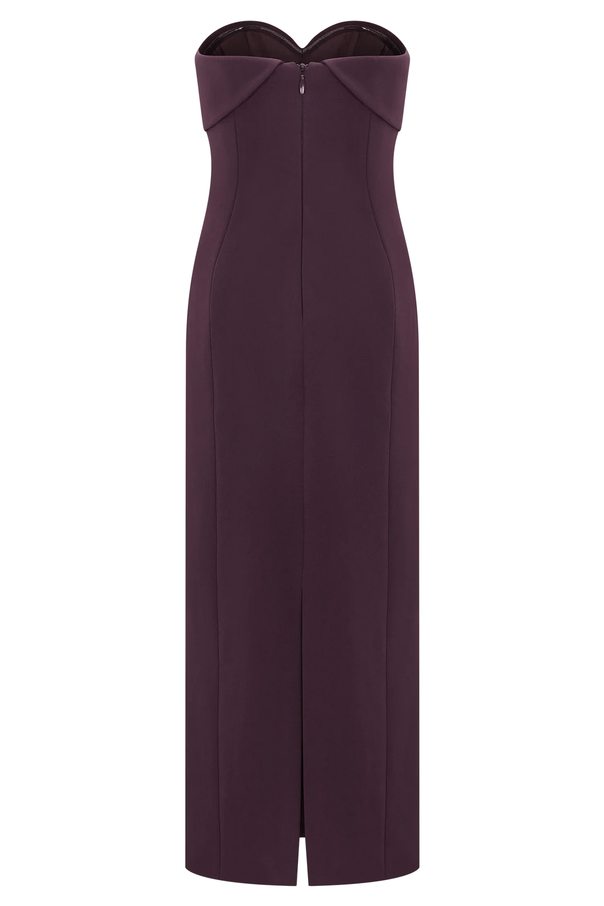 Retro-Glam Off the Shoulder Neck Strapless Sleeveless Sweetheart Back Zip Midi Evening Dress by YiHuiw