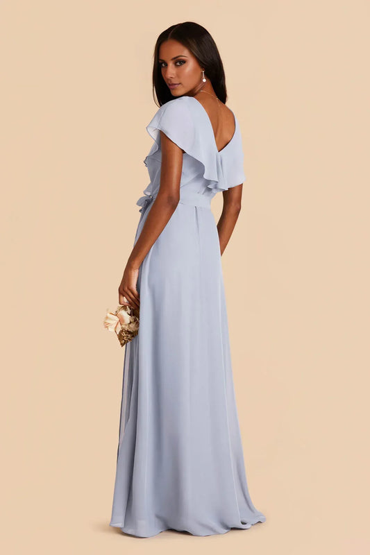 Ruffled Floor-Length Wedding Dress - Yihuiw by Yihuiw