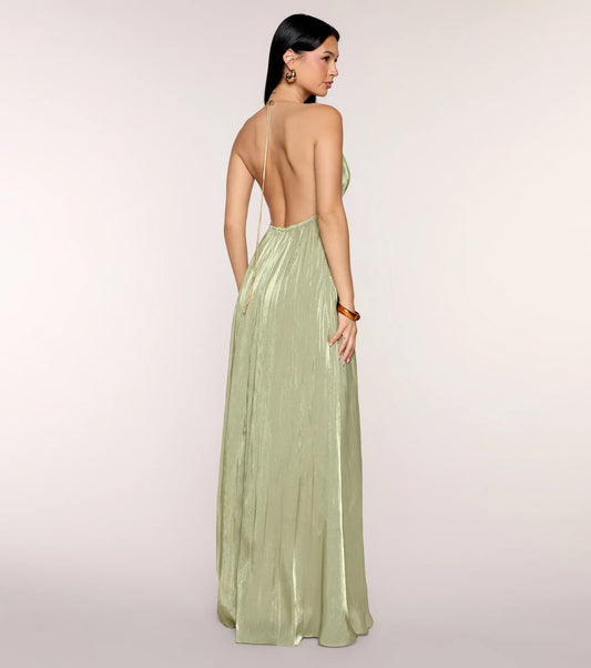 A-Line Spaghetti Strap Open Back Floor-Length Wedding Dress - Yihuiw by Yihuiw