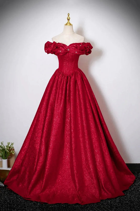 Satin Long Prom Dress A-Line Off the Shoulder Formal Evening Dress simple gentle atmospheric and unique desi Brin by YiHuiw