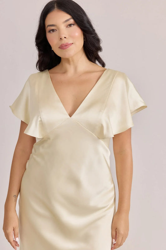 Mermaid Satin Mini Wedding Dress - Yihuiw by Yihuiw