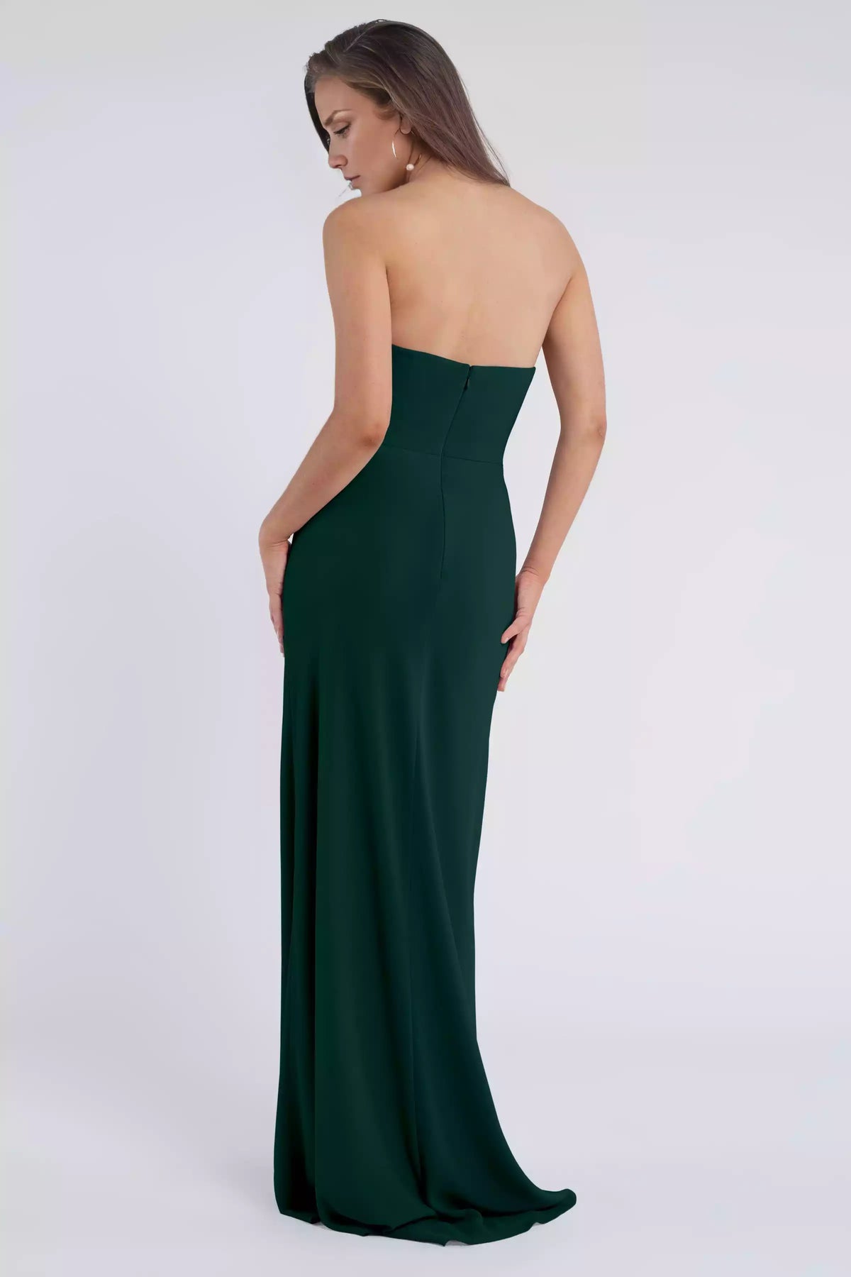 Vestidos de graduación de crepé suave y elegante con estampado de guijarros, escote con caída y detalles de corsé ajustado, de corte diagonal