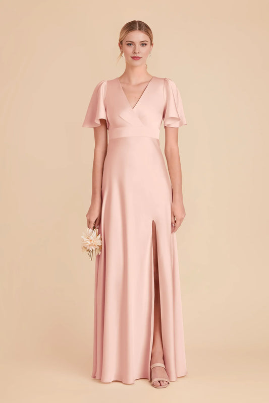 A-Line V-Neck Floor-Length Wedding Dress - Yihuiw by Yihuiw