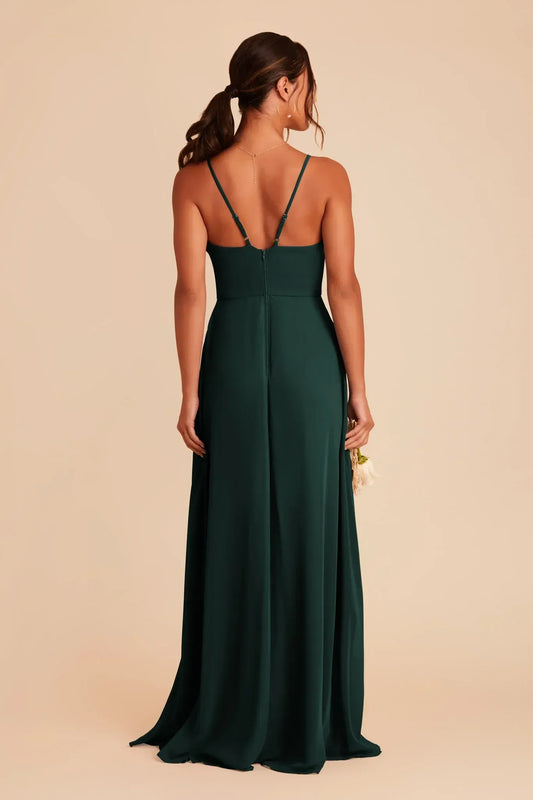 Spaghetti Strap Floor-Length Wedding Dress - Yihuiw by Yihuiw