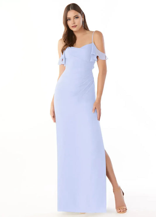 Mermaid Off-Shoulder Chiffon High Slit Wedding Dress - Yihuiw by Yihuiw