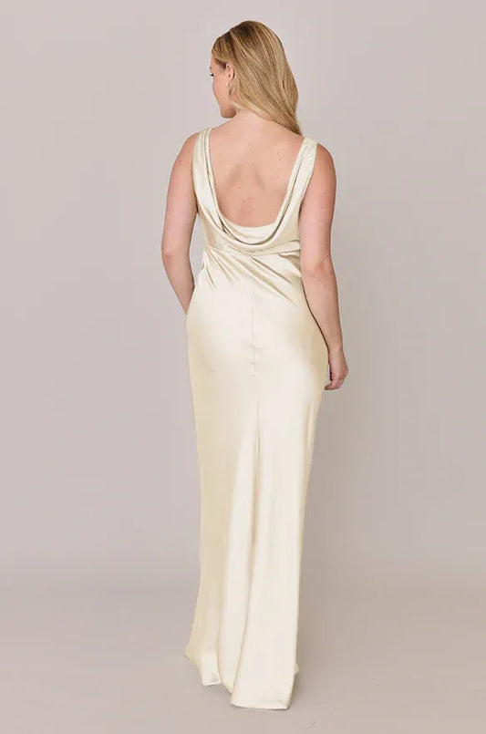 Mermaid Spaghetti Strap Satin Open Back Ruched Wedding Dress - Yihuiw by Yihuiw