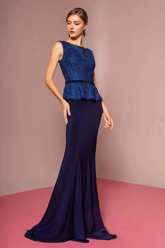 Sparkling Mermaid Bateau Sleeveless Cutout Back Train Length Prom Dress by YiHuiw