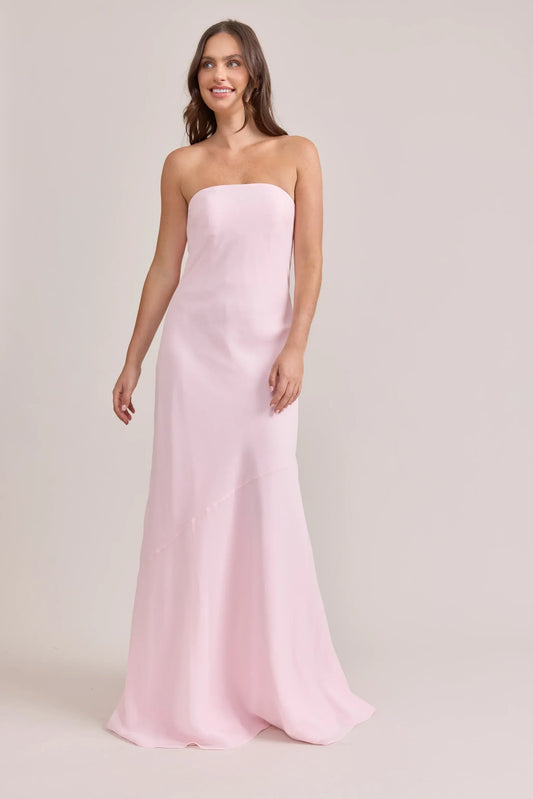 Mermaid Strapless Chiffon Button Back Wedding Dress - Yihuiw by Yihuiw