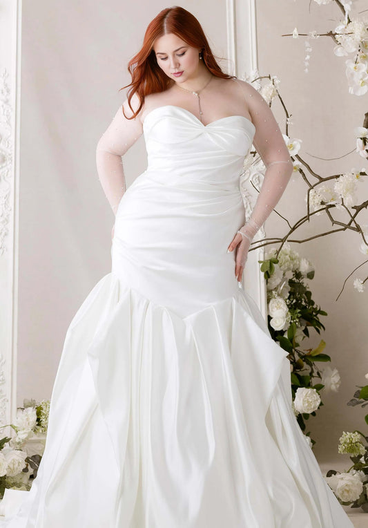Mermaid Sweetheart Tulle Beaded Wedding Dress - Yihuiw by Yihuiw