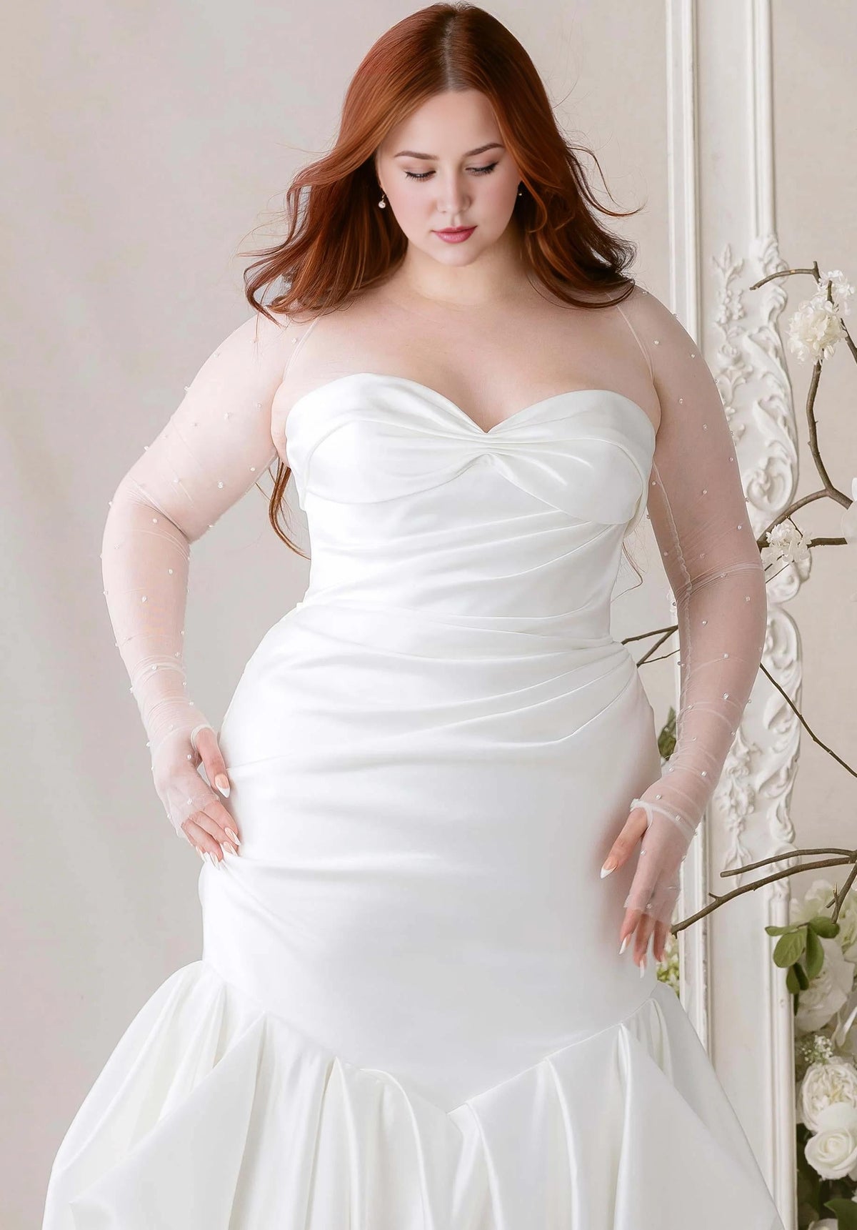 Mermaid Sweetheart Tulle Beaded Wedding Dress - Yihuiw by Yihuiw