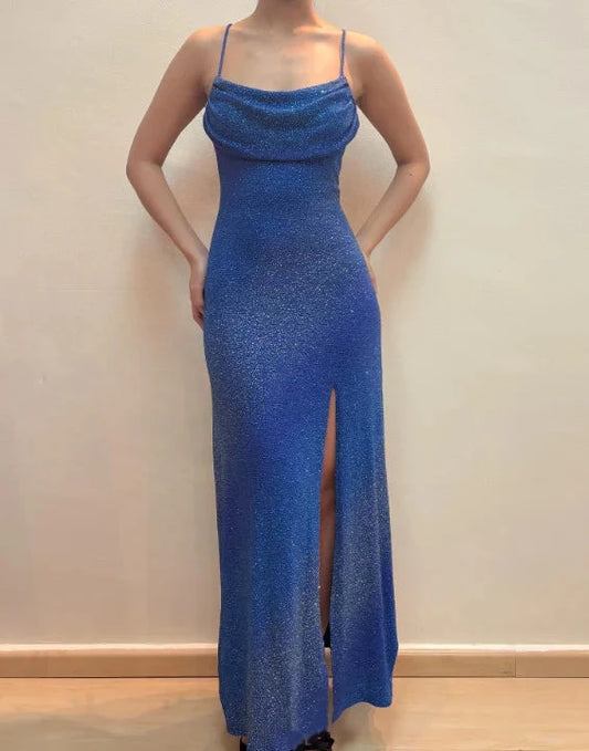 Strap pleated A-line sleeveless long Homecoming Dresses by YiHuiw