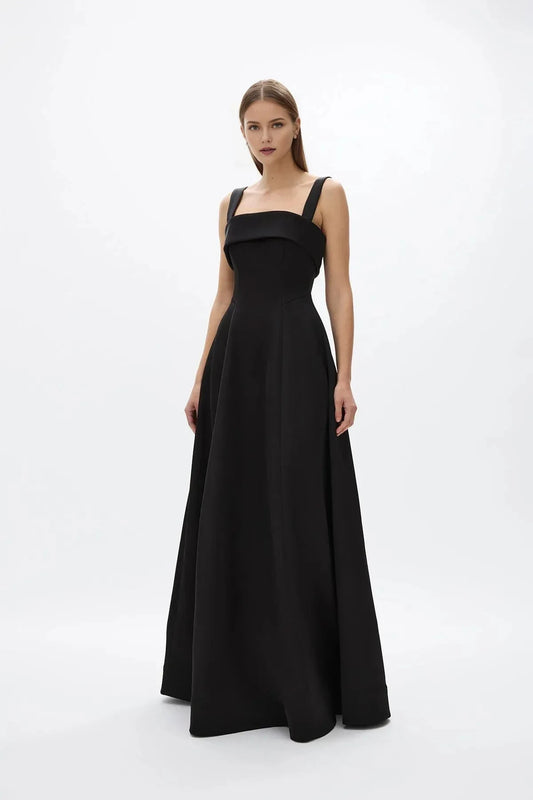 Structured Ballgown Square Neck Sleeveless Zipper Back Floor Length Hot sale Prom Dress by YiHuiw