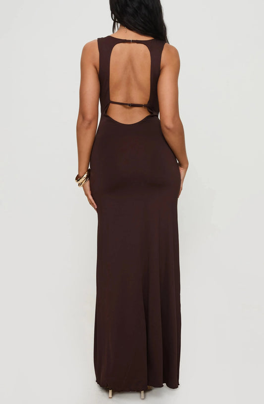 Sultry Ruched Mermaid Deep V Neck Sleeveless Cut Out Back Floor Length For Sale Prom Dress by YiHuiw