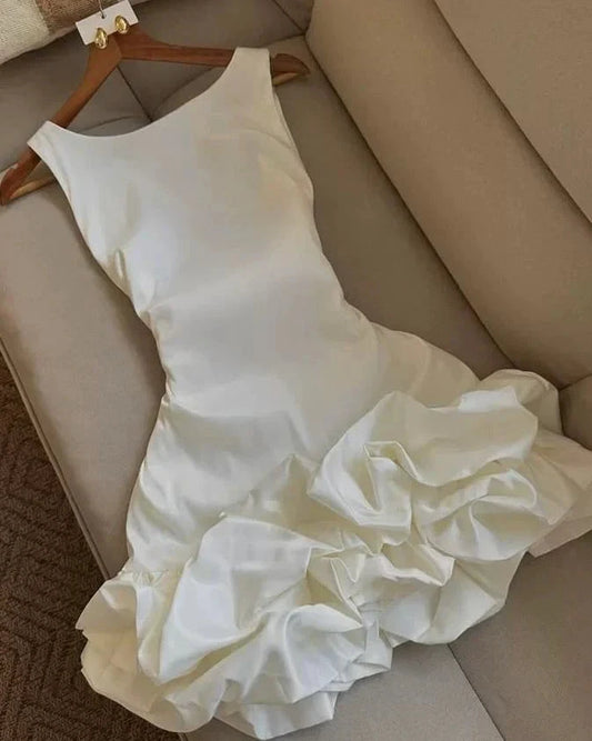 Summer Dress for Women Retro Sleeveless Short Party Dress Cocktail Dresses Homecoming Dress simple gentle atmospheric and unique desi Bring summer colors to enhance whiteness by YiHuiw