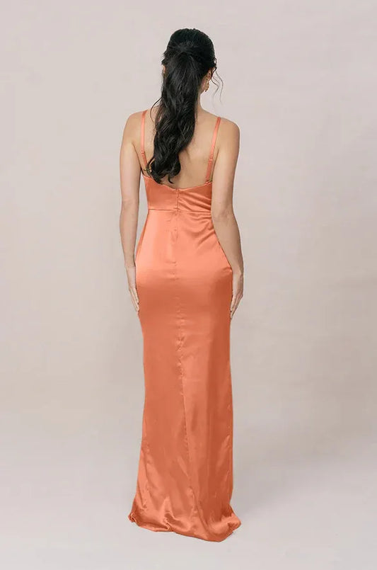 Mermaid V-Neck High Slit Wedding Dress - Yihuiw by Yihuiw