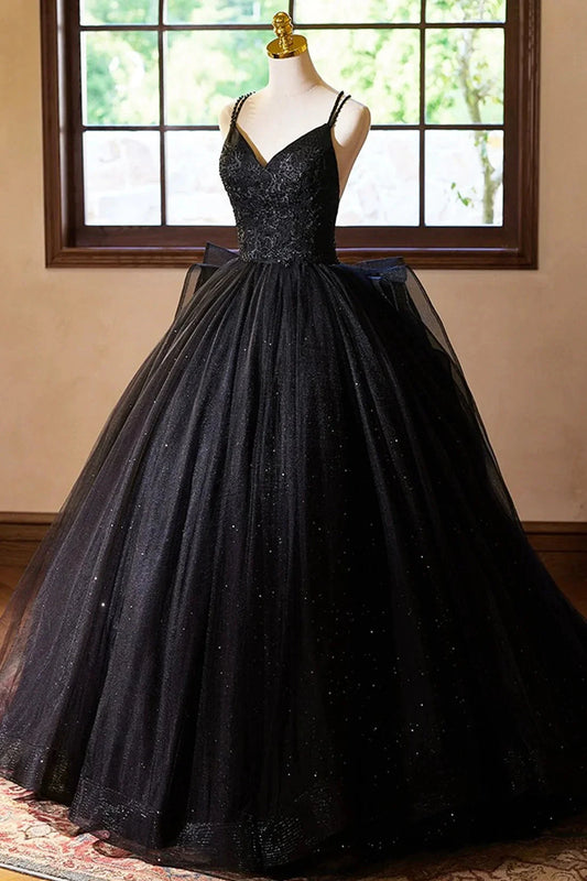 V-Neck Tulle Lace Prom Dress Gorgeous A-Line Evening Party Dress simple gentle atmospheric and unique desi Bring summer by YiHuiw