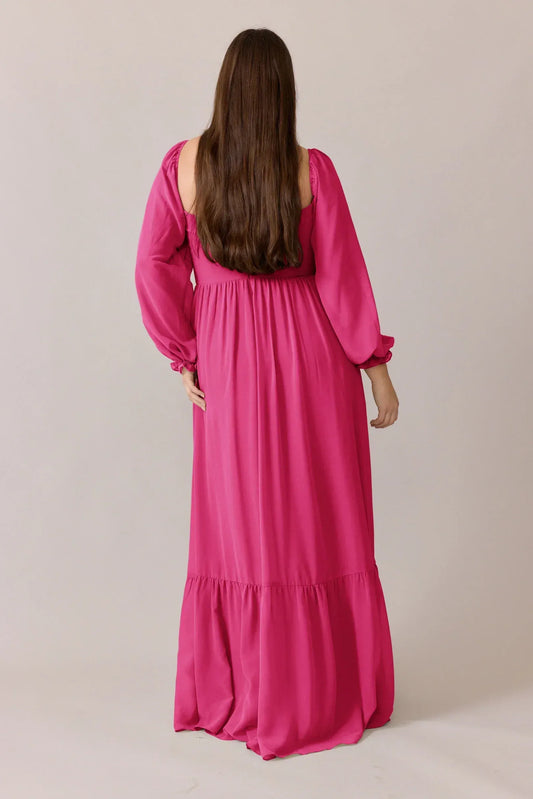 A-Line Sweetheart Long Sleeve Open Back High Slit Floor-Length Wedding Dress - Yihuiw by Yihuiw