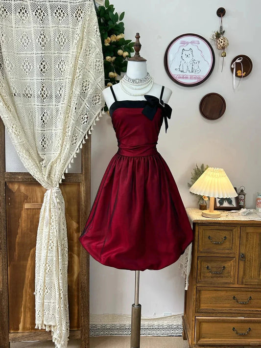 Vintage Short Party Dress Cocktail Dresses Homecoming Dress simple gentle atmospheric and unique desi Brin by YiHuiw