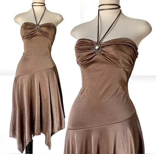 Vintage Short Party Dress Cocktail Dresses Homecoming Dress simple gentle atmospheric and unique desi Brin by YiHuiw