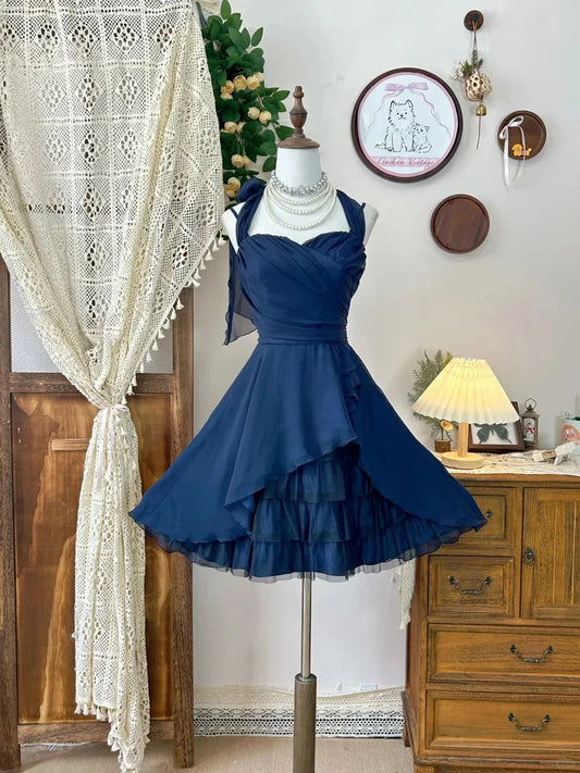 Vintage Short Party Dress Cocktail Dresses Homecoming Dress simple gentle atmospheric and unique desi Brin by YiHuiw