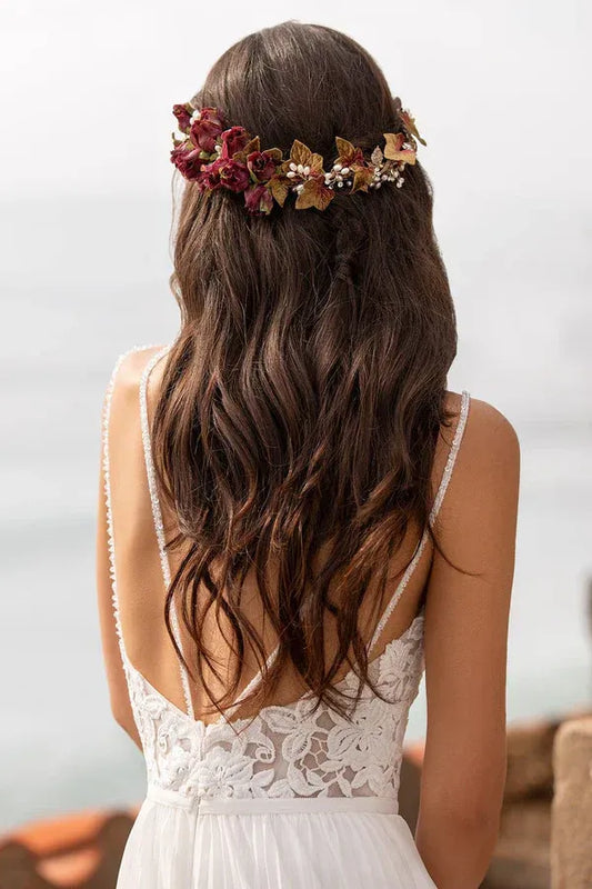 A-Line Sweetheart Floor-Length Wedding Dress - Yihuiw by Yihuiw