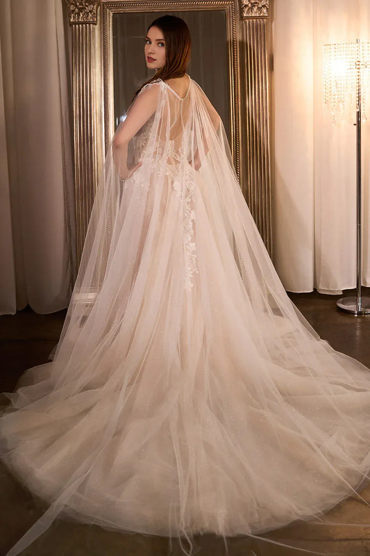 A-Line Spaghetti Strap Floor-Length Wedding Dress - Yihuiw by Yihuiw