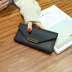 A Multi-functional Buckle Retro Thin Coin Purse From Japan And South Korea