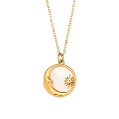 Popular Versatile Shell Moon Necklace – Must-Have for Daily Outfits