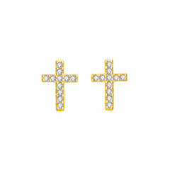 2025 New Fashion Stainless Steel Cross Earrings Product Temperament All Match Birthday Anniversary Earrings Small Gift