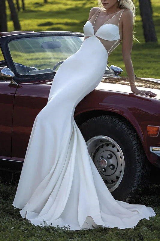 Mermaid Sweetheart Floor-Length Wedding Dress - Yihuiw by Yihuiw