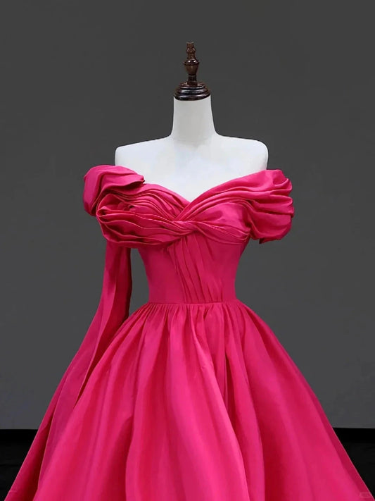elegant classic Hepburn style long satin prom dress evening dress party dress simple gentle atmospheric and unique desi Bring summer colors to enhance whiteness by YiHuiw
