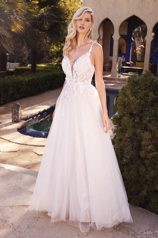 A-Line Sweetheart Floor-Length Wedding Dress - Yihuiw by Yihuiw
