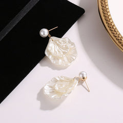 2025 New Style Pearl & Shell Earrings for Women - Coastal Elegant Dangle Earrings, Unique Mother of Pearl Jewelry Gift