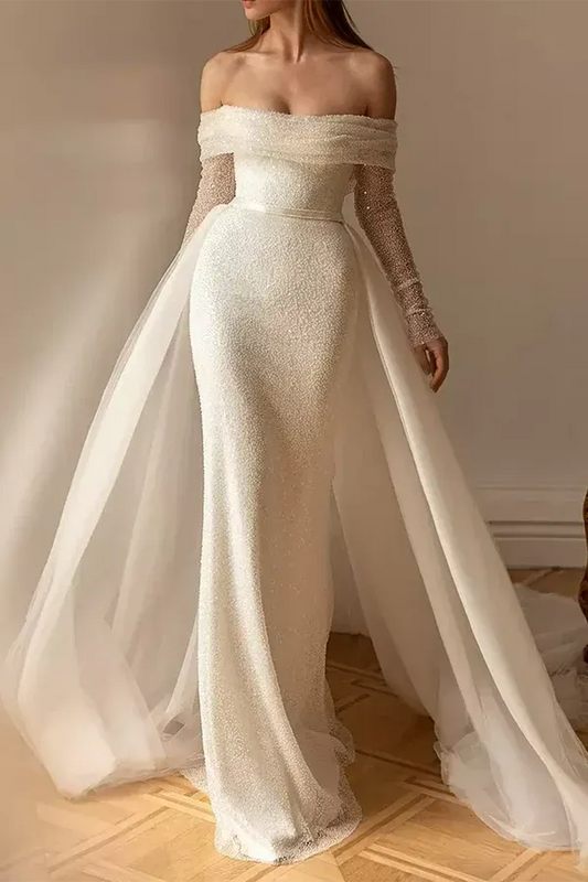 Mermaid Floor-Length Wedding Dress - Yihuiw by Yihuiw