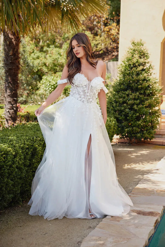 A-Line Sweetheart Floor-Length Wedding Dress - Yihuiw by Yihuiw