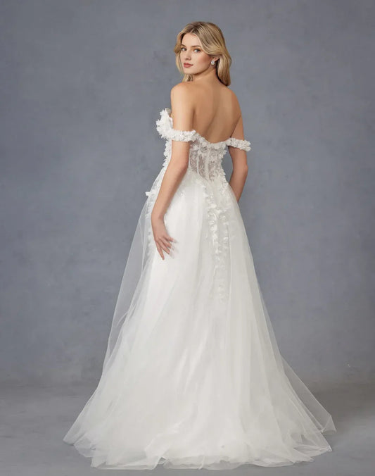 A-Line Sweetheart Floor-Length Wedding Dress - Yihuiw by Yihuiw