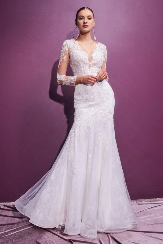 Mermaid Floor-Length Wedding Dress - Yihuiw by Yihuiw