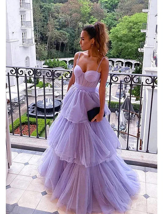 Ball Gown Prom Dresses Vintage Dress Formal Wedding Party Floor Length Sleeveless Sweetheart Tulle Backless with Pleats Ruched by YiHuiw
