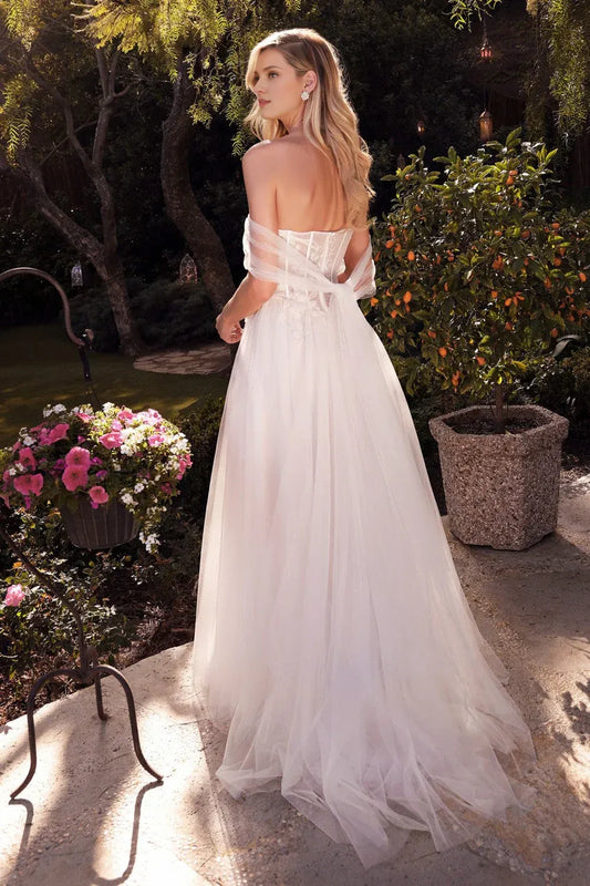 A-Line Sweetheart Floor-Length Wedding Dress - Yihuiw by Yihuiw