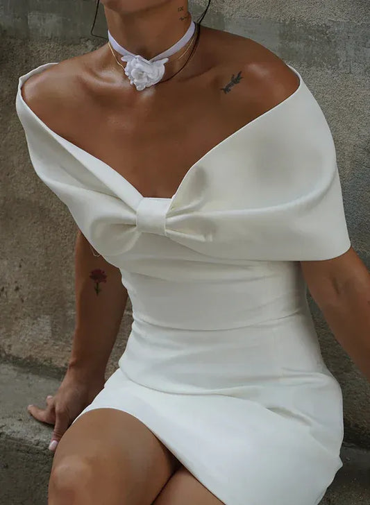 Bodycon Sweetheart Mini Wedding Dress - Yihuiw by Yihuiw