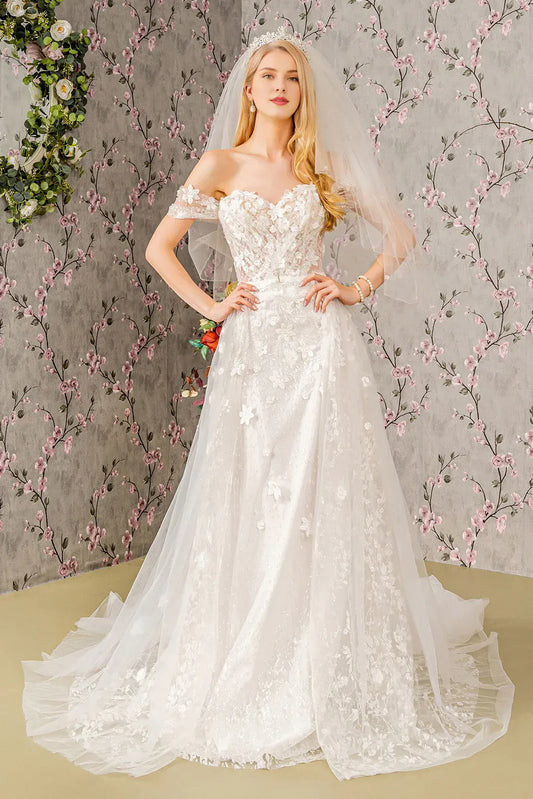 A-Line Sweetheart Floor-Length Wedding Dress - Yihuiw by Yihuiw