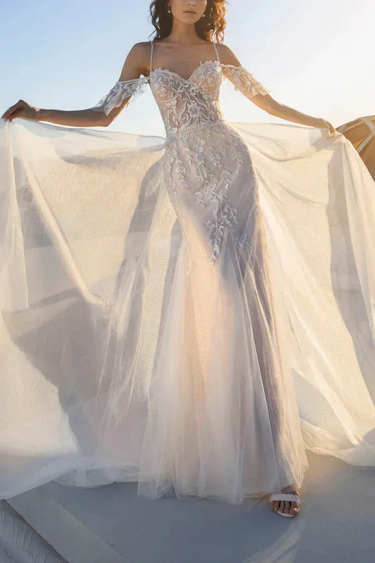 Mermaid Sweetheart Floor-Length Wedding Dress - Yihuiw by Yihuiw